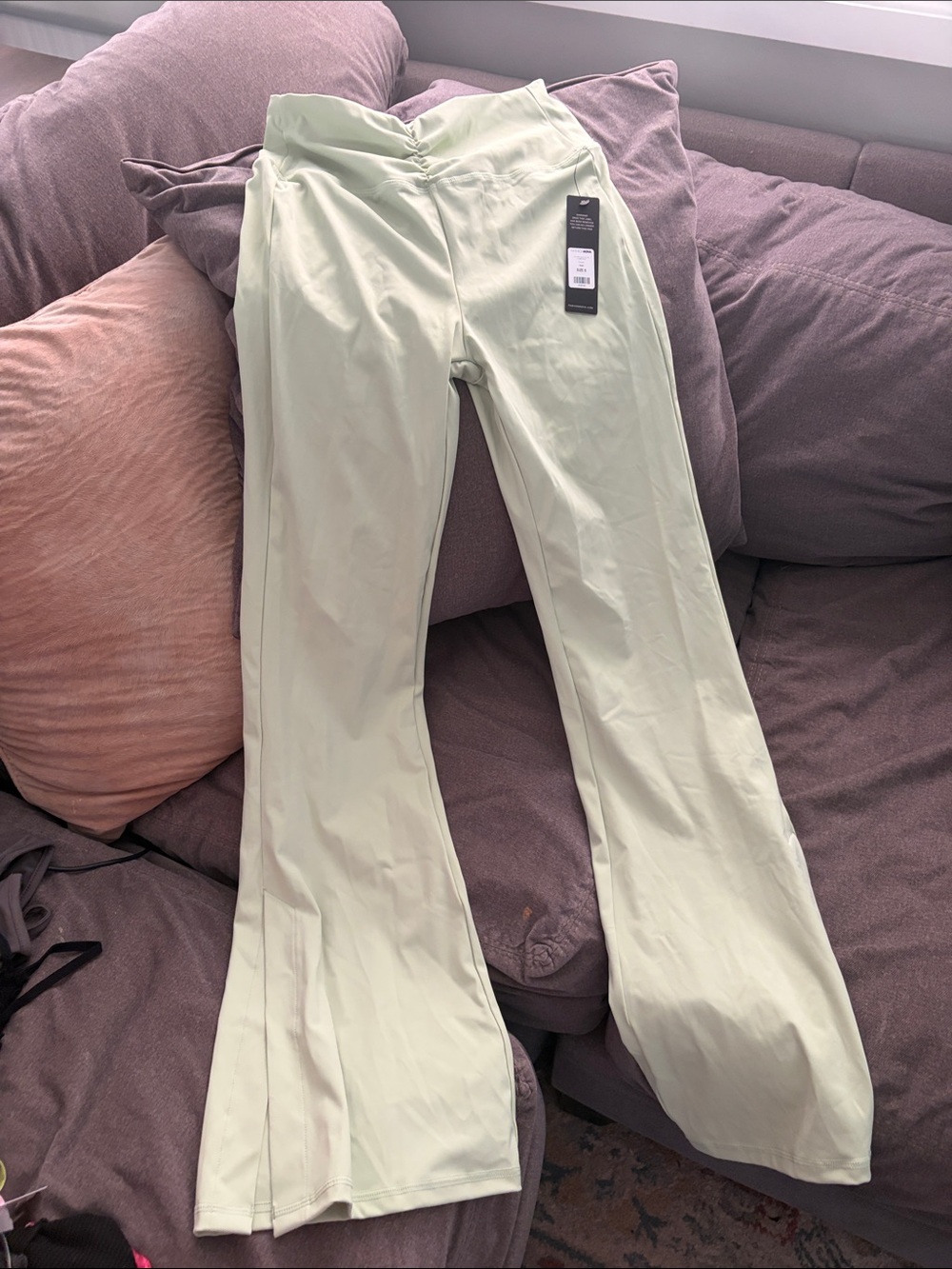 Fashion Nova Sage Pilates Flare Pant - Size S